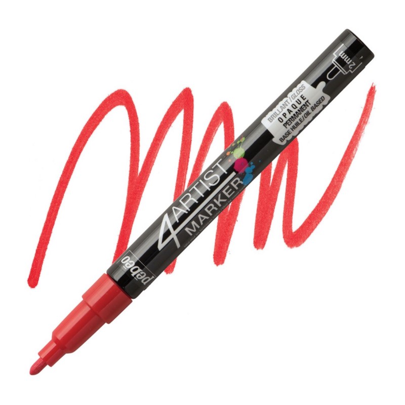 PEBEO 4Artist lakový popisovač 2mm, červený