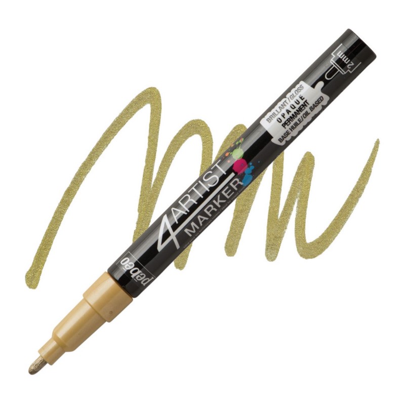 PEBEO 4Artist lakový popisovač 2mm, zlatý