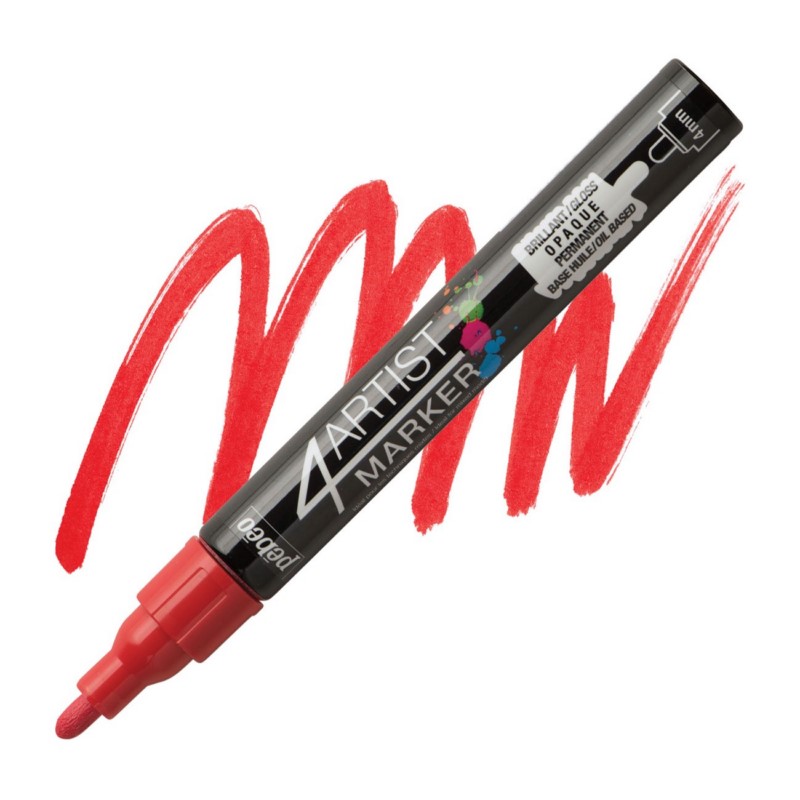 PEBEO 4Artist lakový popisovač 4mm, červený