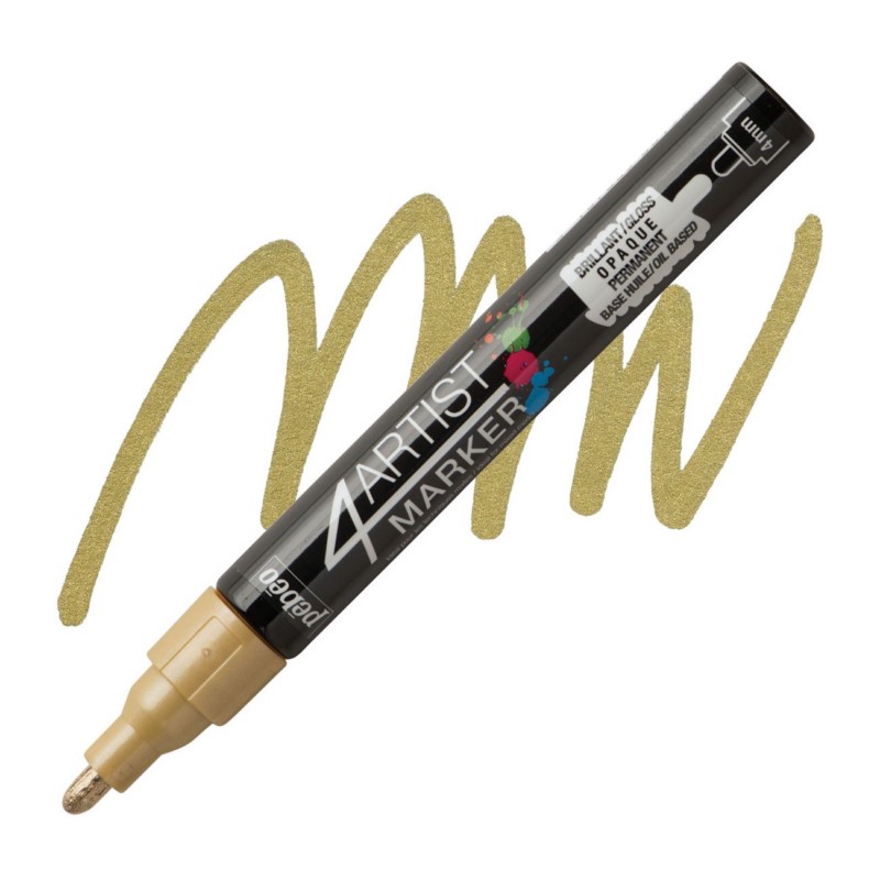 PEBEO 4Artist lakový popisovač 4mm, zlatý