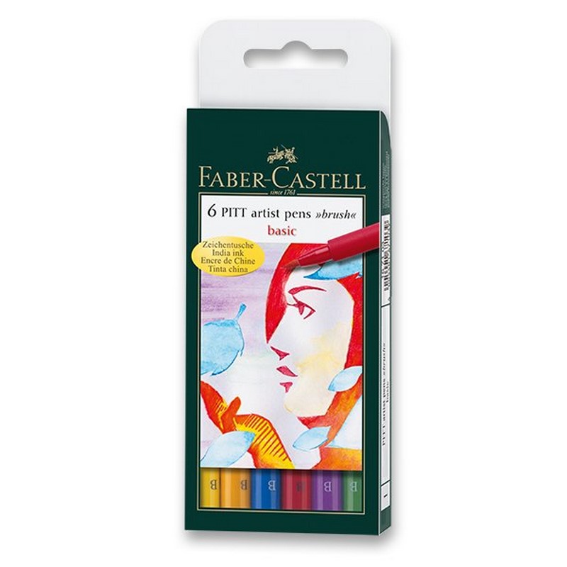 FABER-CASTELL PITT Artist Pen, set 6ks základní