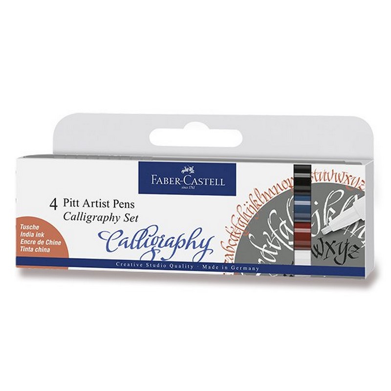FABER-CASTELL PITT Artist Pen Calligraphy, set 4ks "A"