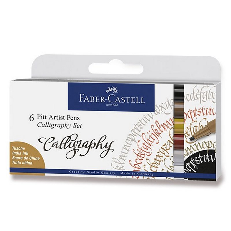FABER-CASTELL PITT Artist Pen Calligraphy, set 6ks