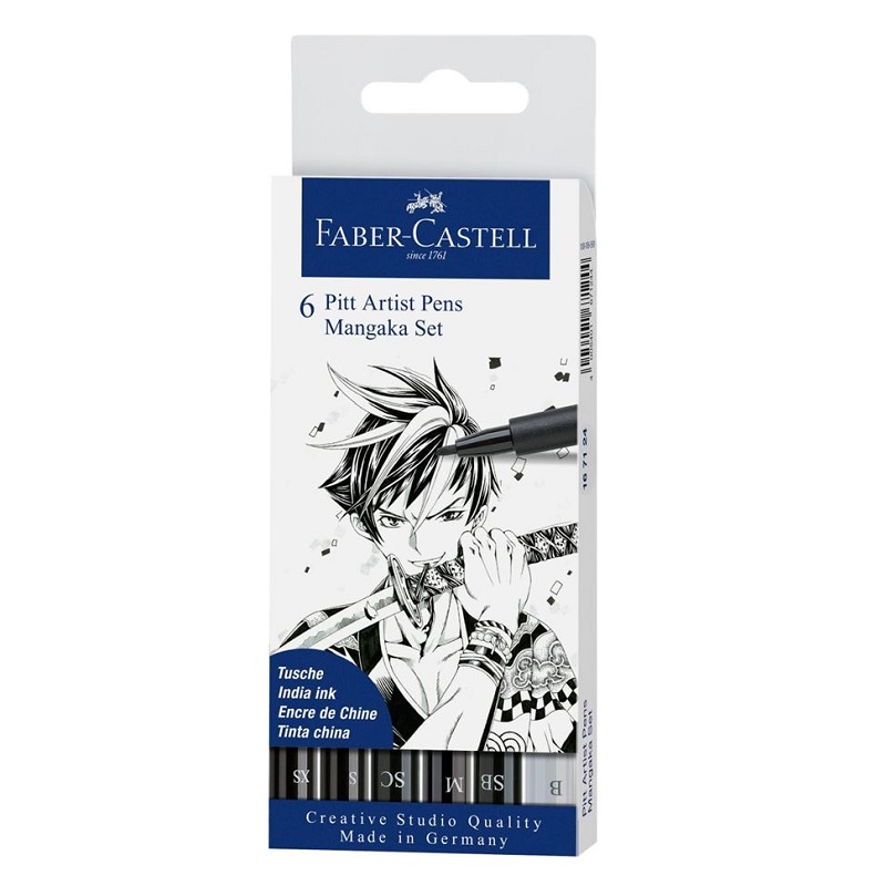 FABER-CASTELL PITT Artist Pen Manga, set 6ks "MANGAKA"