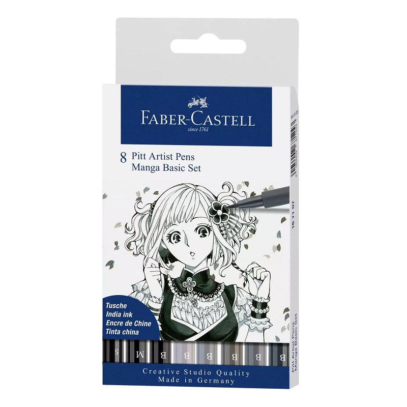 FABER-CASTELL PITT Artist Pen Manga, set 8ks