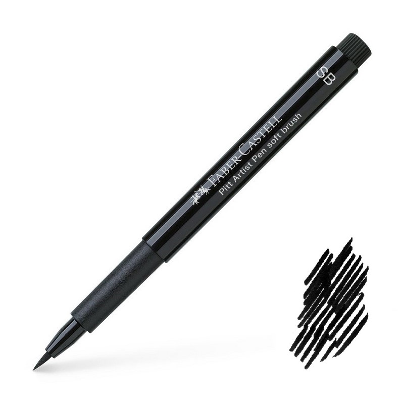 FABER-CASTELL PITT Artist Pen SOFT BRUSH, černý