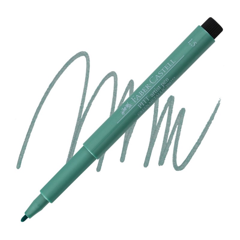 FABER-CASTELL PITT Artist Pen Metallic 1,5mm, zelený