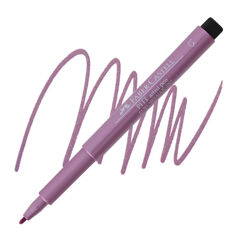 FABER-CASTELL PITT Artist Pen Metallic 1,5mm, rubínový