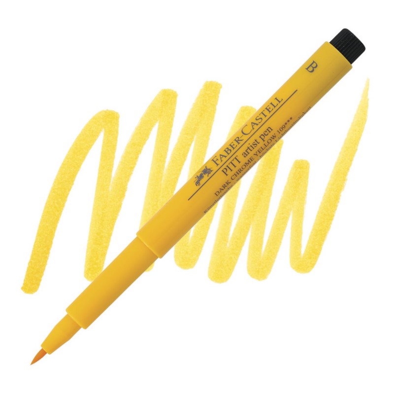 FABER-CASTELL PITT Artist Pen B, 109 dark chrome yellow