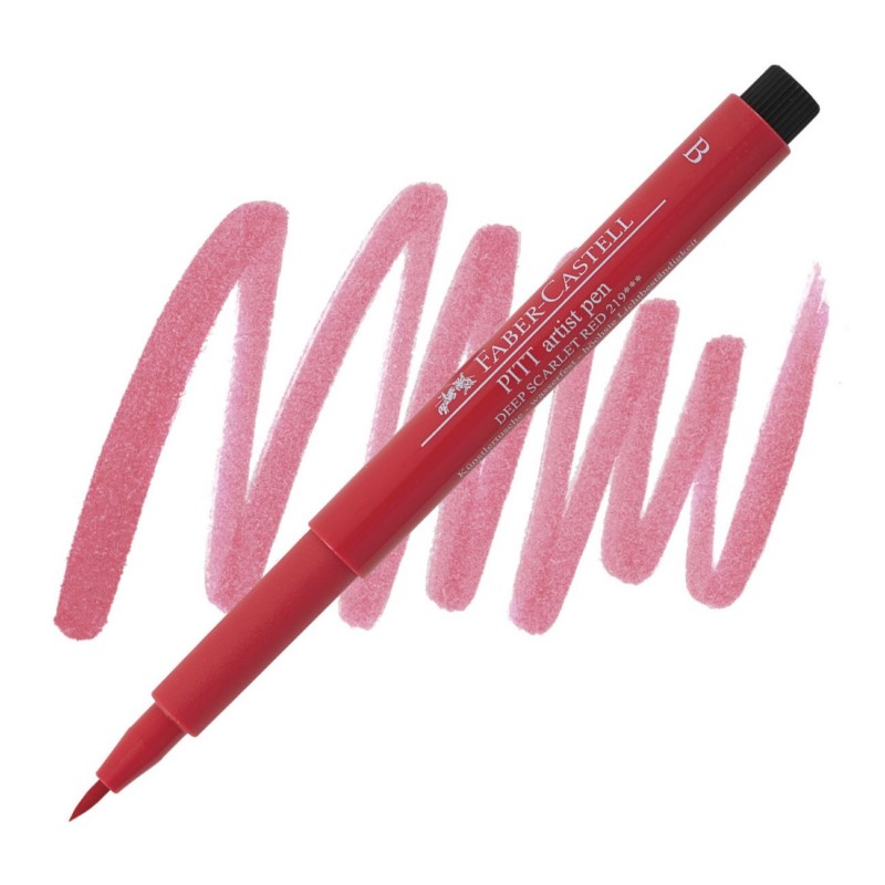 FABER-CASTELL PITT Artist Pen B, 219 deep scarlet red