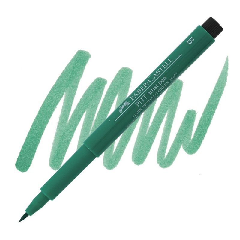 FABER-CASTELL PITT Artist Pen B, 264 dark phthalo green