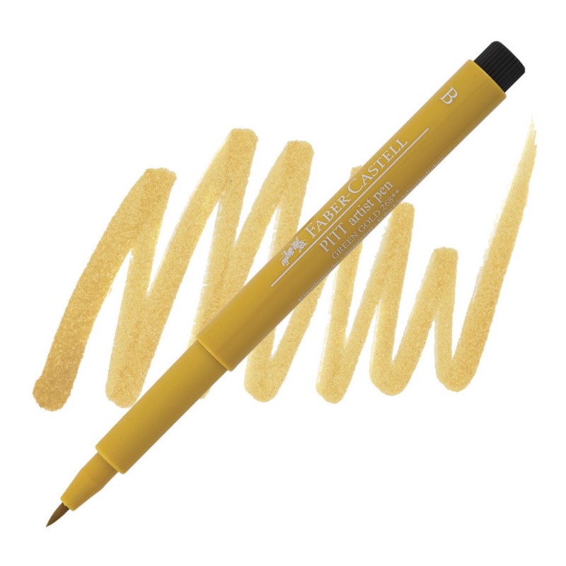 FABER-CASTELL PITT Artist Pen B, 268 green gold