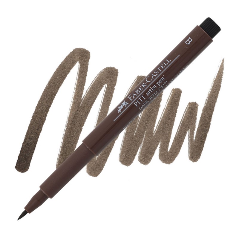 FABER-CASTELL PITT Artist Pen B, 175 dark sepia