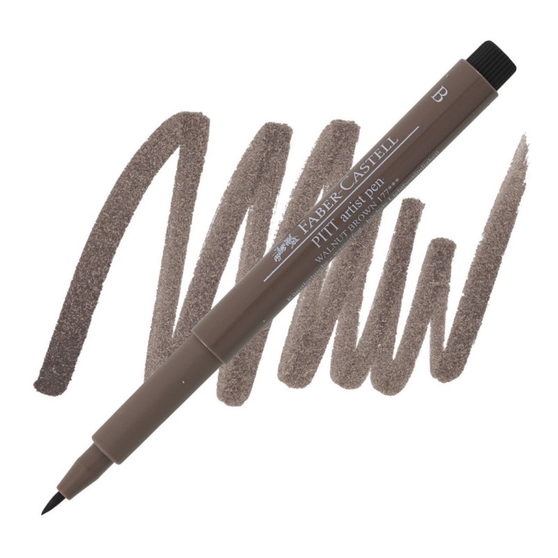 FABER-CASTELL PITT Artist Pen B, 177 walnut brown