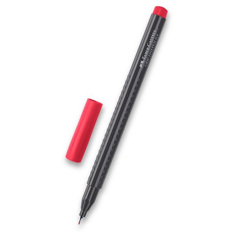 FABER-CASTELL GRIP Finepen 0,4mm, karmínový