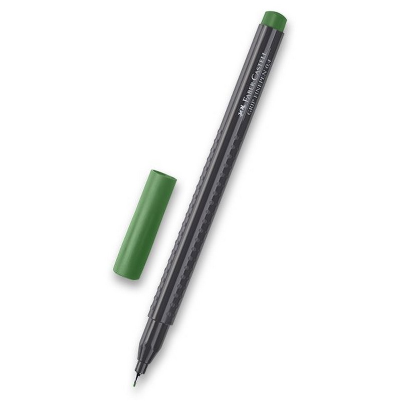 FABER-CASTELL GRIP Finepen 0,4mm, zelený tmavý