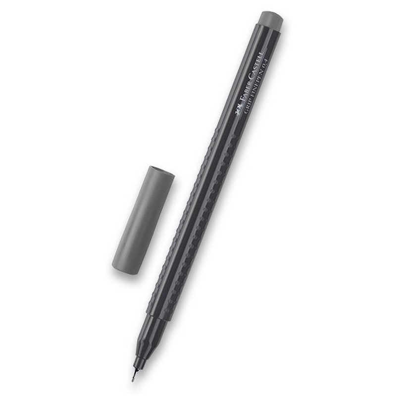 FABER-CASTELL GRIP Finepen 0,4mm, šedý teplý