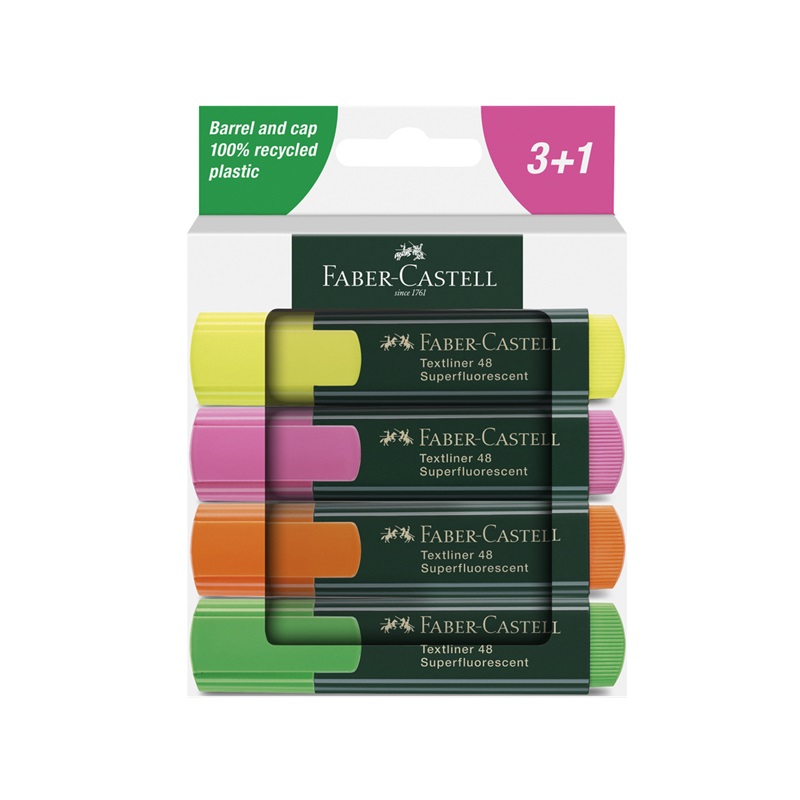 FABER-CASTELL zvýrazňovač Textliner 1548, set 4ks