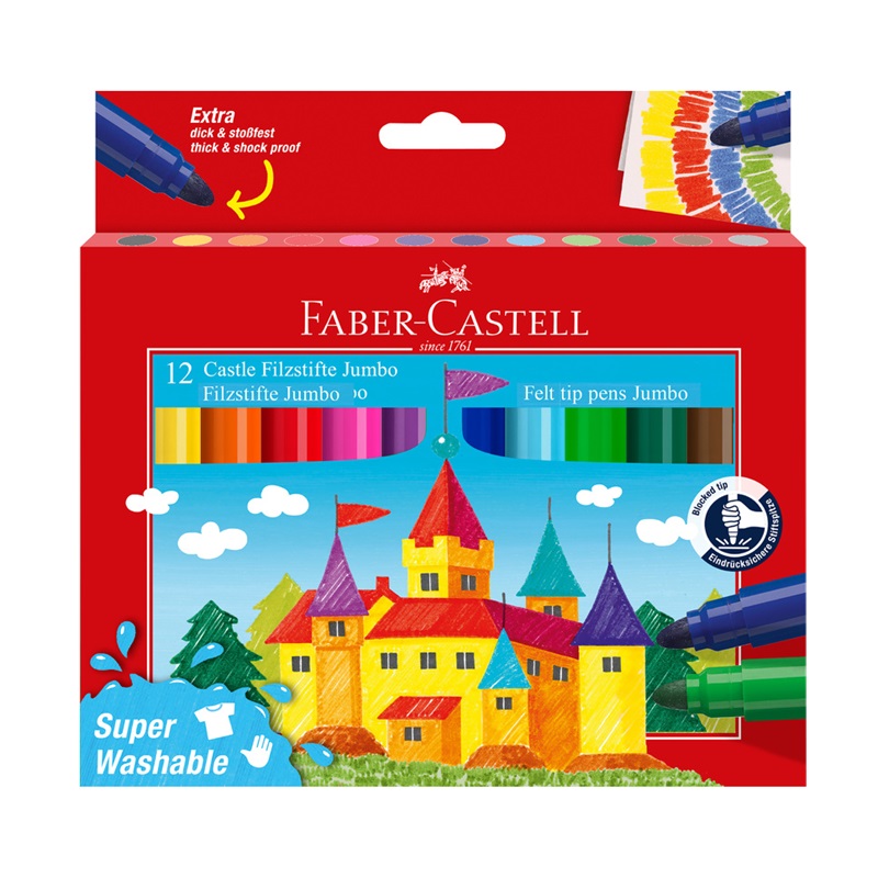 FABER-CASTELL dětské fixy Jumbo, set 12ks