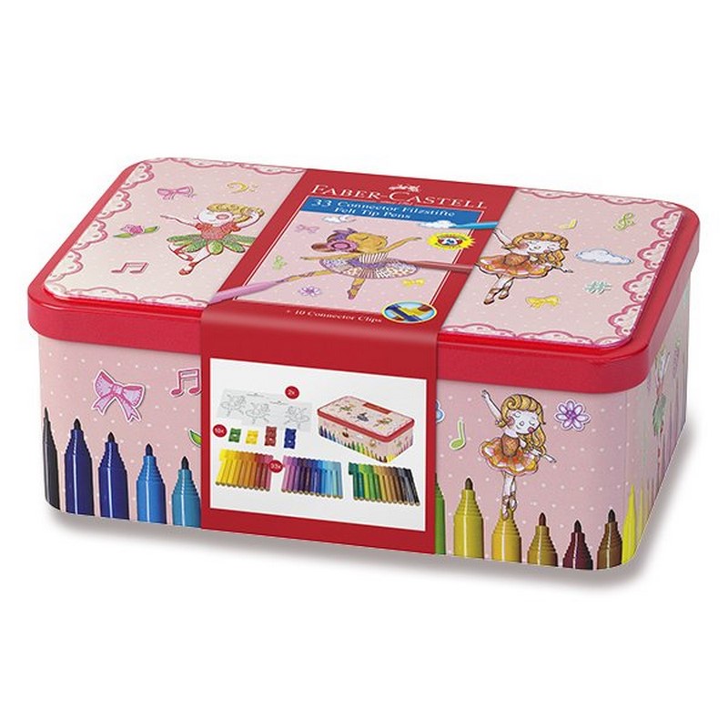 FABER-CASTELL fixy Connector, set 33ks baletka