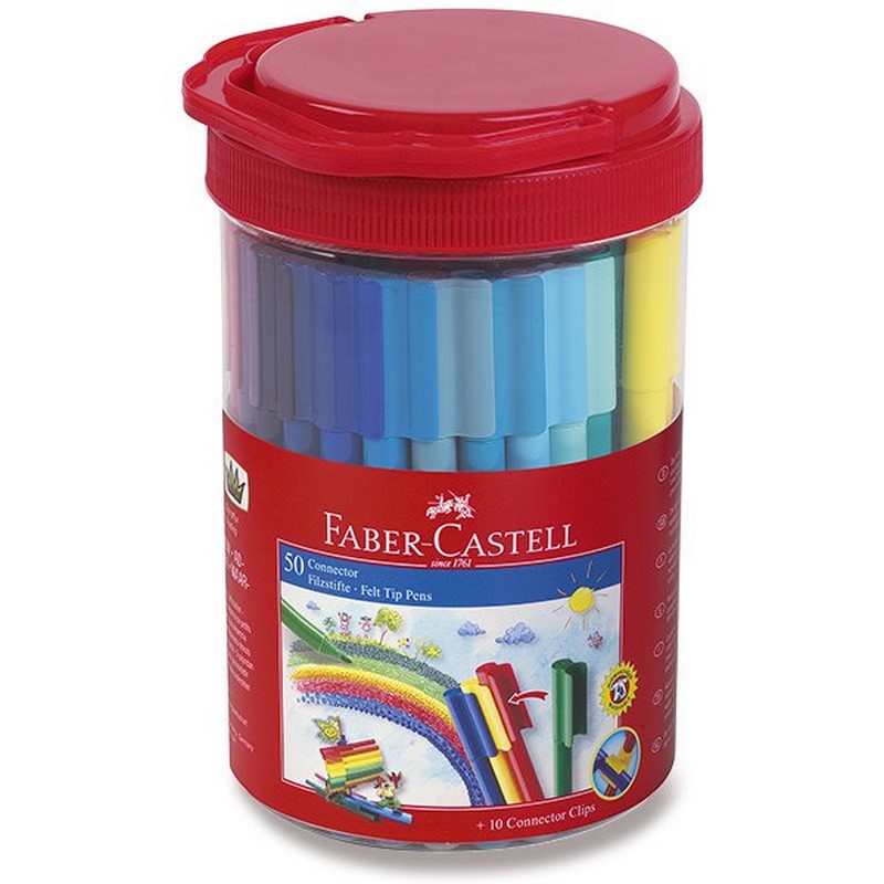 FABER-CASTELL fixy Connector, set 50ks