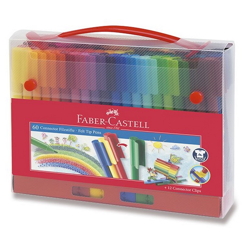 FABER-CASTELL fixy Connector, set 60ks