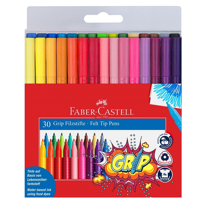 FABER-CASTELL fixy GRIP, set 30ks