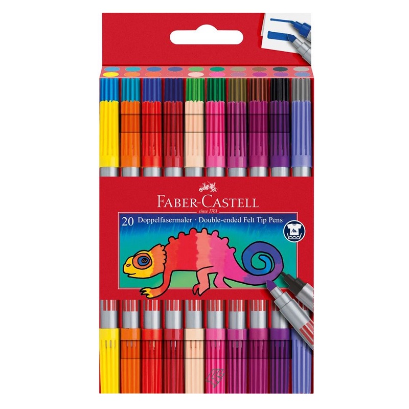 FABER-CASTELL fixy TWIN, set 20ks