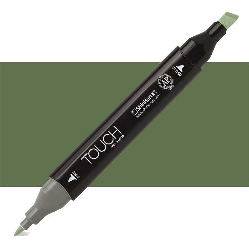 Lihová fixa TOUCH oboustranná Fine & Chisel, GY231 Seaweed green