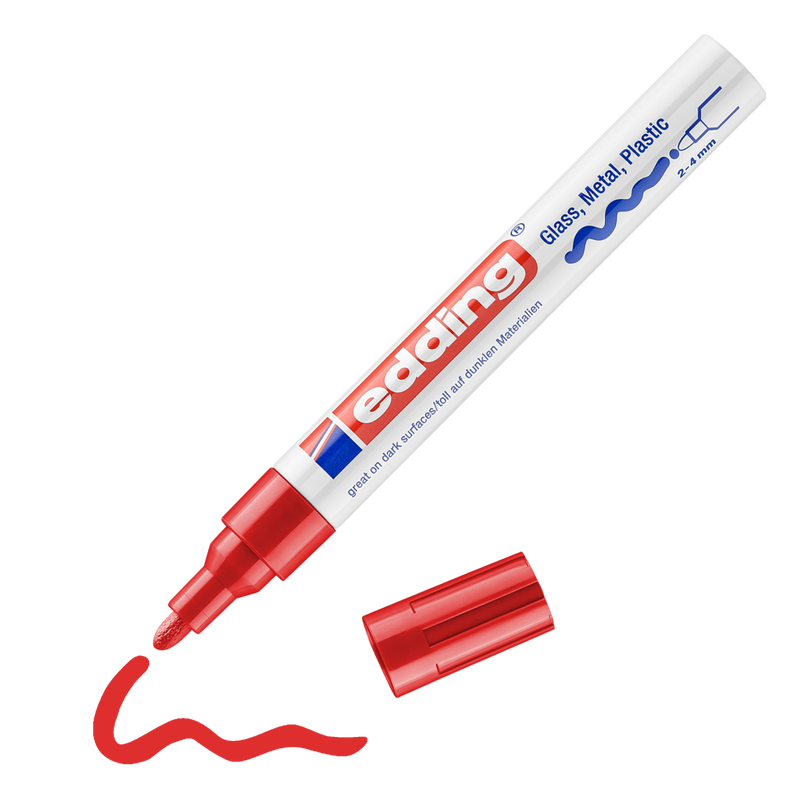 Lakový popisovač EDDING 750, červený