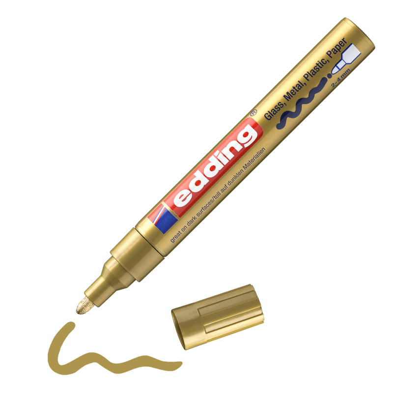 Lakový popisovač EDDING 750, zlatý