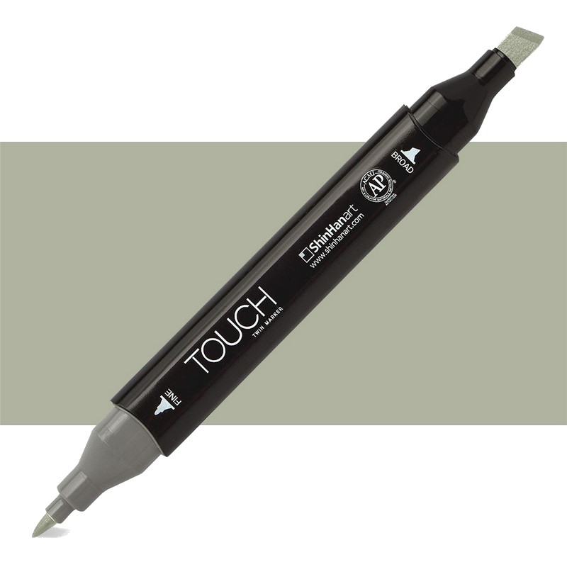 Lihová fixa TOUCH oboustranná Fine & Chisel, GY232 Grayish green pale