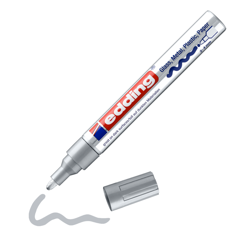 Lakový popisovač EDDING 750, stříbrný