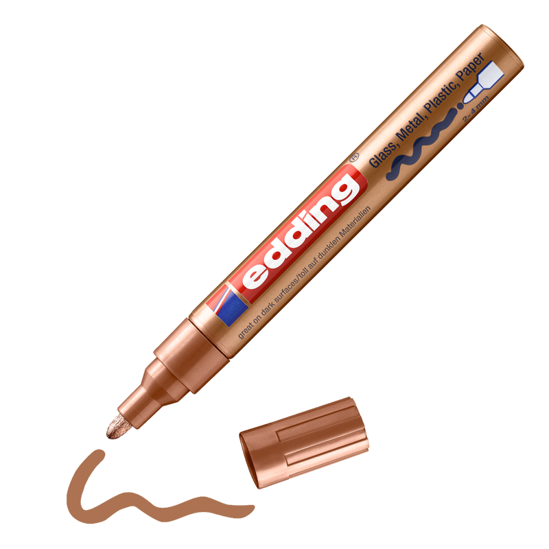 Lakový popisovač EDDING 750, měděný