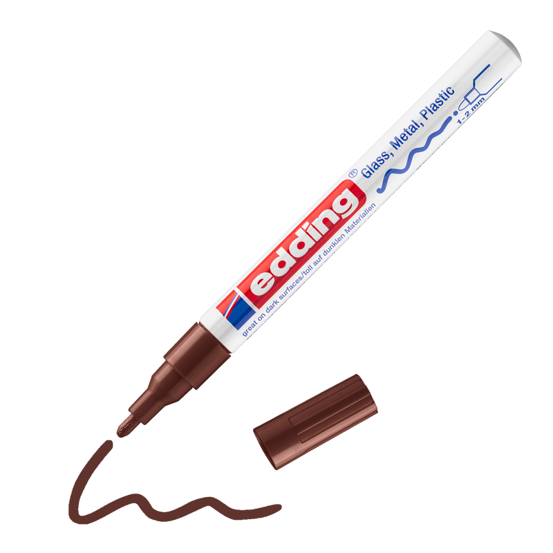 Lakový popisovač EDDING 751, hnědý