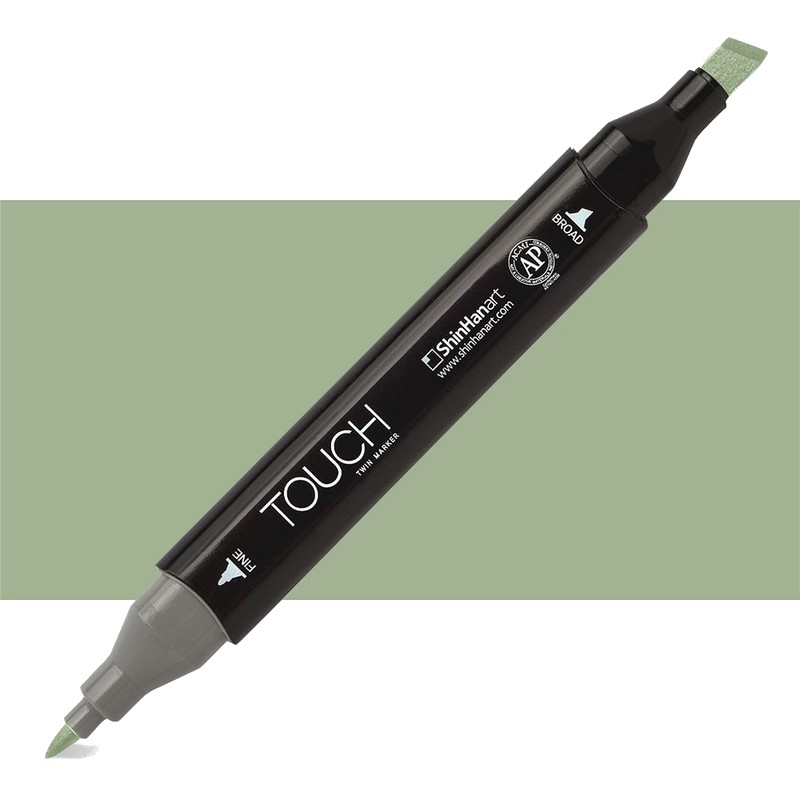 Lihová fixa TOUCH oboustranná Fine & Chisel, GY233 Grayish olive green