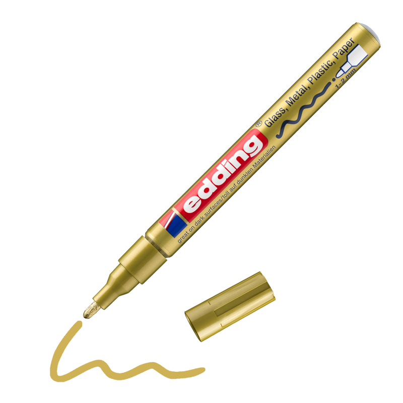 Lakový popisovač EDDING 751, zlatý