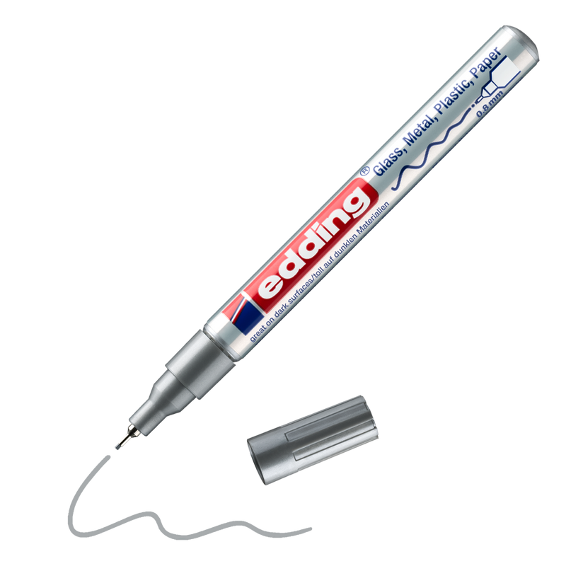 Lakový popisovač EDDING 780, stříbrný