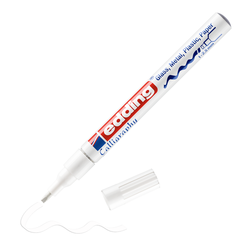 Lakový popisovač EDDING 753 kaligrafický, bílý