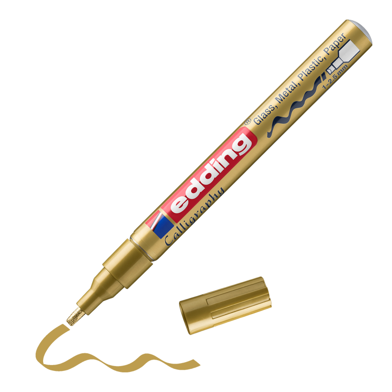 Lakový popisovač EDDING 753 kaligrafický, zlatý