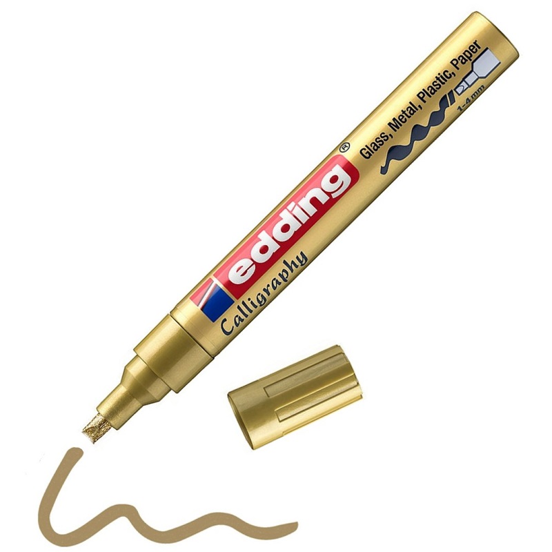 Lakový popisovač EDDING 755 kaligrafický, zlatý