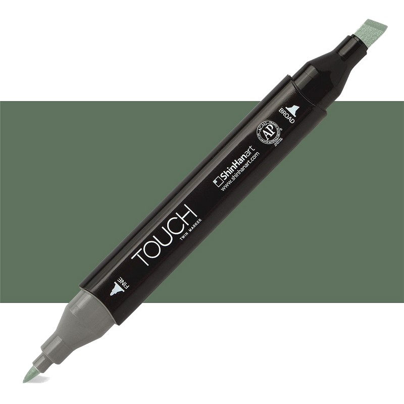 Lihová fixa TOUCH oboustranná Fine & Chisel, G241 Grayish green deep