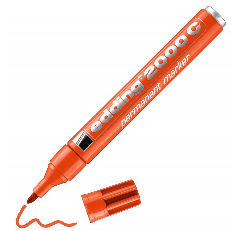 Permanentní popisovač EDDING 2000 C, oranžový