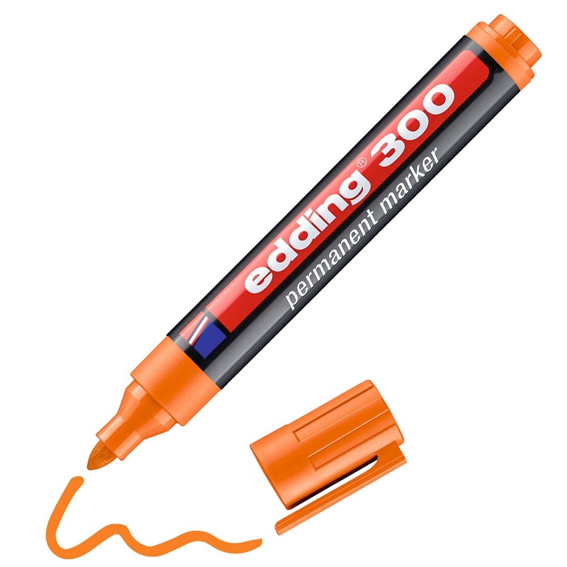 Permanentní popisovač EDDING 300, oranžový