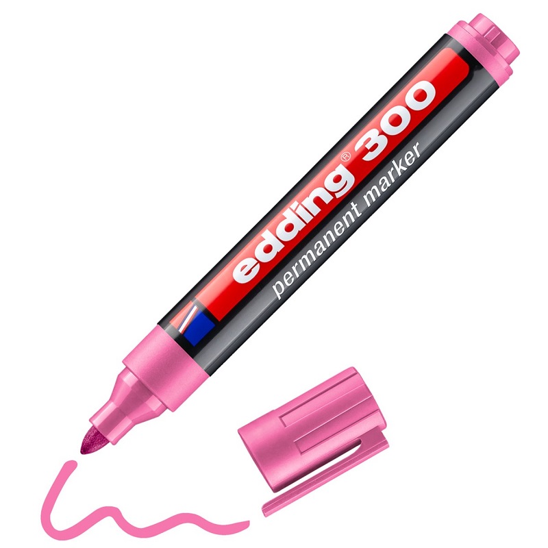 Permanentní popisovač EDDING 300, růžový