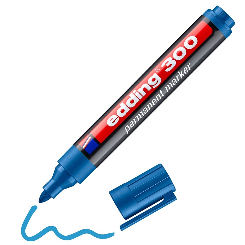 Permanentní popisovač EDDING 300, světle modrý
