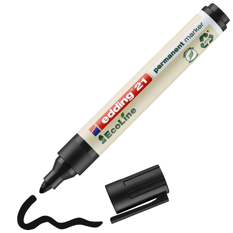 Permanentní popisovač EDDING EcoLine 21, černý