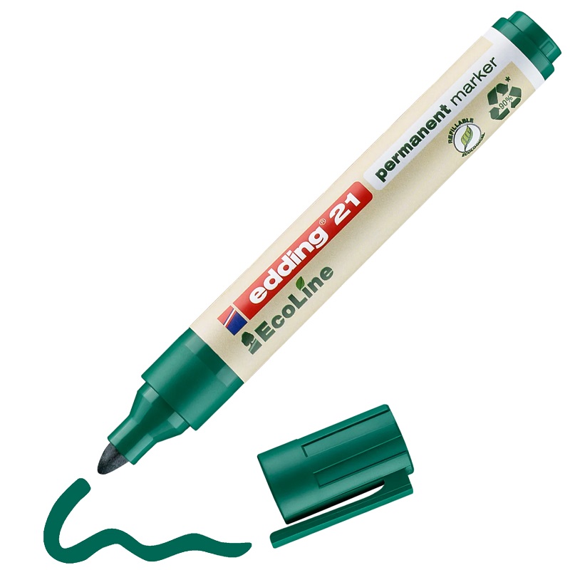 Permanentní popisovač EDDING EcoLine 21, zelený