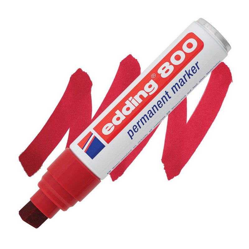 Permanentní popisovač EDDING 800, červený
