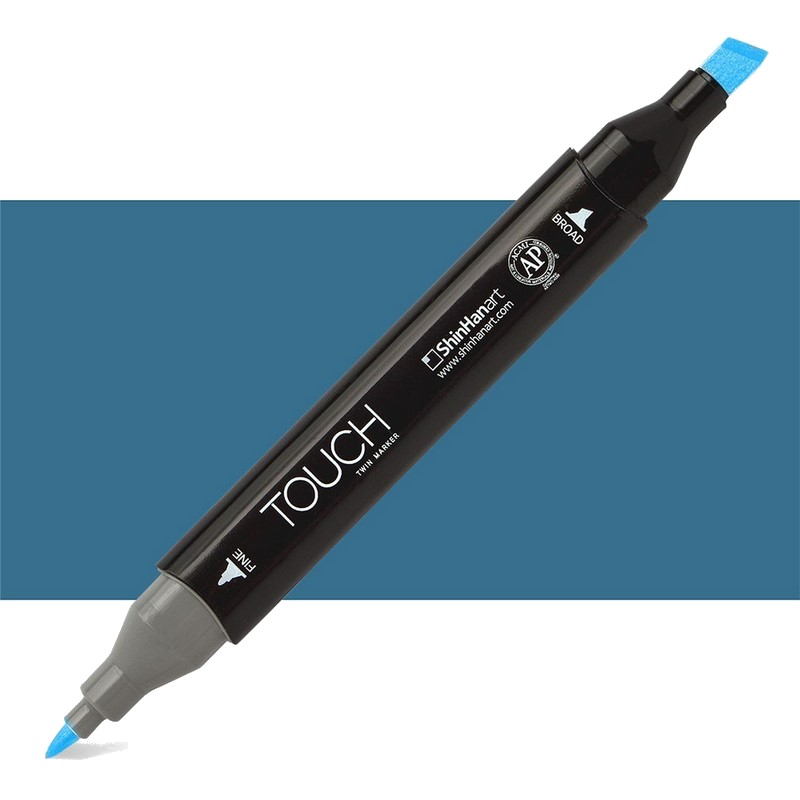Lihová fixa TOUCH oboustranná Fine & Chisel, B263 Peacock blue